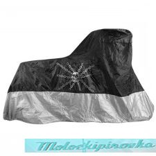 Xelement Premium Black or Silver Motorcycle Cover with Skull and Chain Graphics