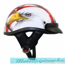 DOT Outlaw American Eagle Flag Half Helmet