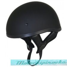  DOT Black Glossy Motorcycle Skull Cap Half Helmet