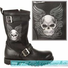  Xelement Mens Tribal Skull Boots with Poron Insoles