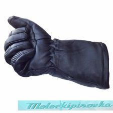 Xelement XG-856 Deerskin Insulated Padded Motorcycle Gauntlet Gloves with Visor Squeegee